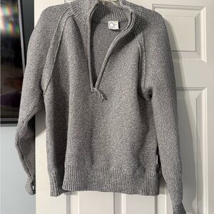 Aerie Charcoal Zip-Up Sweater